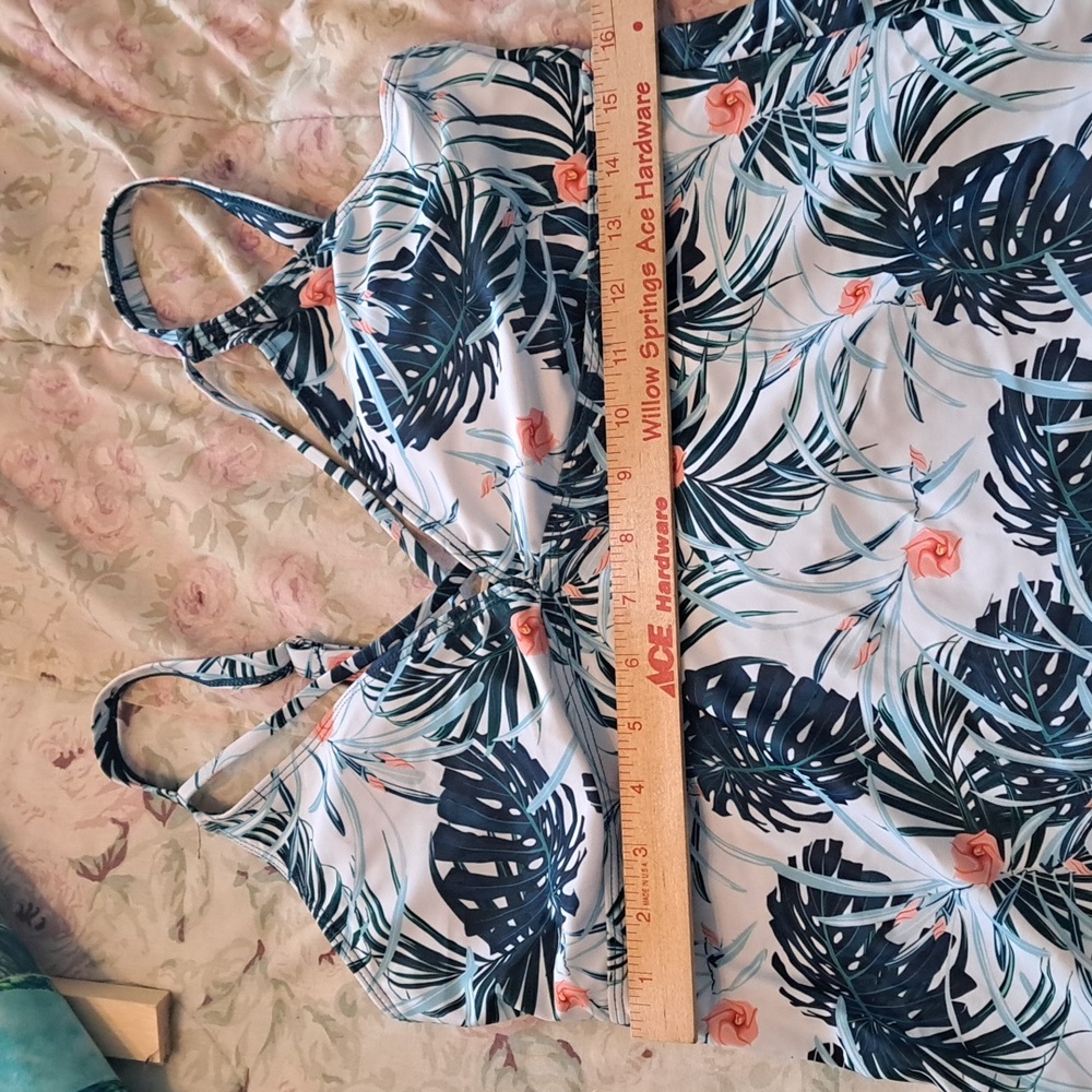 Denater Swim Top Tropical Print